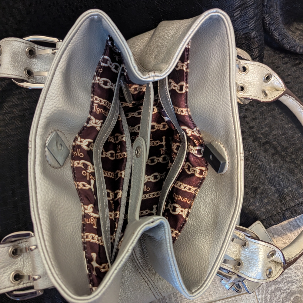 Tignanello Silver Mini Bag With Structured Design - image 6